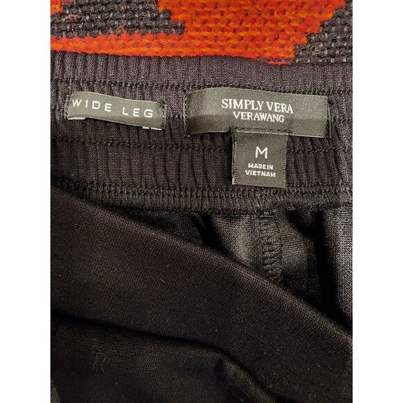 NEW Women's Simply Vera Vera Wang Wide Leg Black Pants. Size Medium - Picture 4 of 11